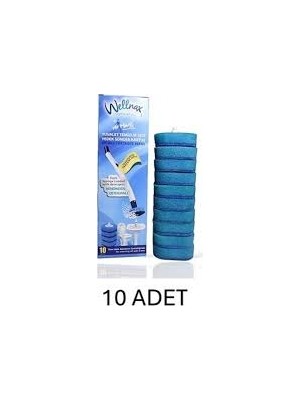 Mavi Wellnax Breeze Refresh Kullan At Yedek Sünger 10 Adet Suya Dayanıklı Tuvalet Süngeri
