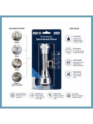 Bezos Musluk Ucu Filtresi 2 Fonksiyonlu 360° Dönebilen (16-19MM) MBT06