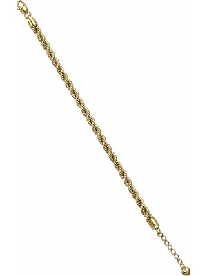Nes Design Burgu Model Gold Bileklik (18+3 Cm)
