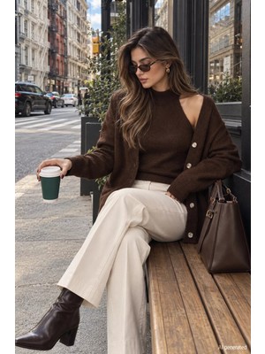 Gülseli Triko Bluz Hırka Kombinli Ikili Takım P-00023707