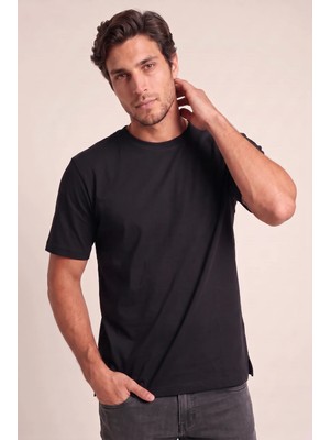 Jean Store 6226 0 Yaka Fırçalı 2 Iplik  Tshirt