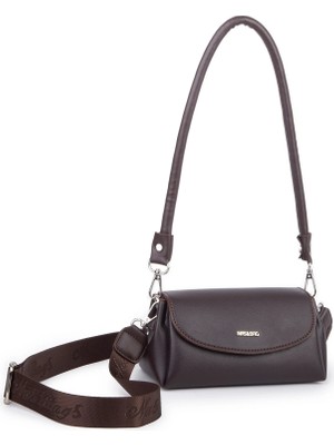 Nas Bag Kadın Mini Sade Şık  Omuz ve Postacı Çapraz Çanta (En 20 cm ;boy 10 cm ) Kahve