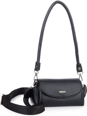Nas Bag Kadın Mini Sade Şık  Omuz ve Postacı Çapraz Çanta (En 20 cm ;boy 10 cm ) Siyah