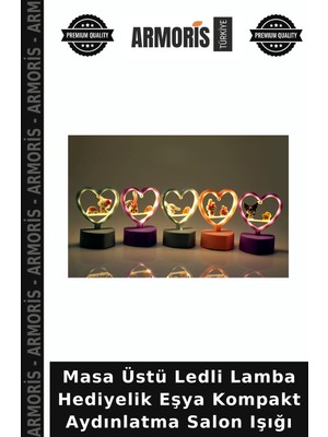 Armoris Masa Üstü Ledli Lamba Hediyelik Eşya Kompakt Aydınlatma Salon Işığı