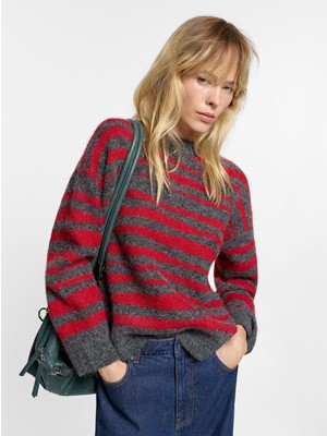 Parfois Kadın Çizgili Örme Sweatshirt