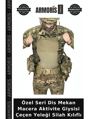 Armoris Özel Seri Dis Mekan Macera Aktivite Giysisi Çeçen Yeleği Silah Kılıflı