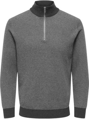 Only & Sons Onsphılıp Ls Zıp Hıgh Neck Knıt