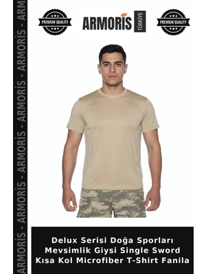 Armoris Delux Serisi Doğa Sporları Mevsimlik Giysi Single Sword Kısa Kol Microfiber T-Shirt Fanila