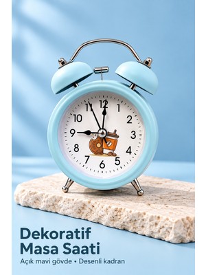 ENCO Yatak Odası Için Çift Çanlı Dekoratif Çalar Saat