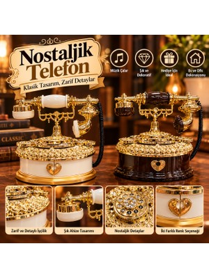 Ebuu Concept Nostaljik Telefon Müzik Kutusu