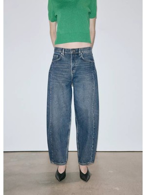 Mango Dikişli Balon Jean Pantolon