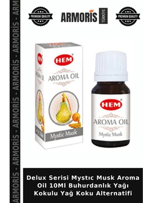 Armoris Delux Serisi Mystıc Musk Aroma Oil 10ML Buhurdanlık Yağı Kokulu Yağ Koku Alternatifi