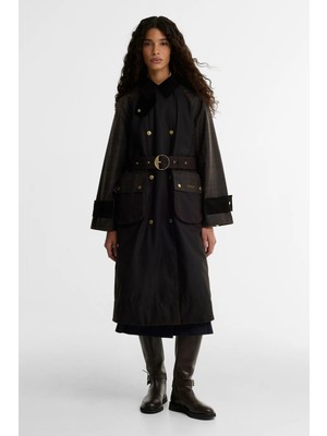 Barbour Elva Yağlı Ceket RU91 Rustic Muted Mixed Tartan