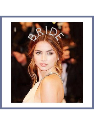 Bezos Bekarlığa Veda Mega Boy Kristal Taşlı Gümüş Bride Taç Gelin Tacı 20X21 cm Dlra