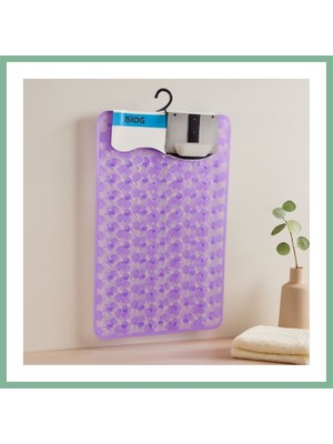 Bşk Virgo Kaydırmaz Pvc Banyo ve Küvet Paspası Petek Desenli Şeffaf-Buzlu (37X68 Cm) BSK2026