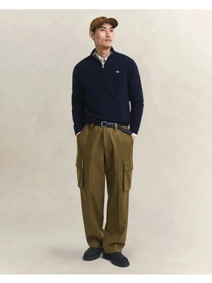 Gant Erkek Regular Fit Yarım Fermuarlı Yün Kazak