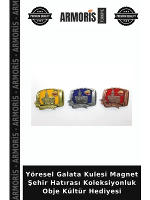 Armoris Yöresel Galata Kulesi Magnet Şehir Hatırası Koleksiyonluk Obje Kültür Hediyesi
