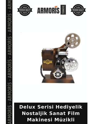 Armoris Delux Serisi Hediyelik Nostaljik Sanat Film Makinesi Müzikli