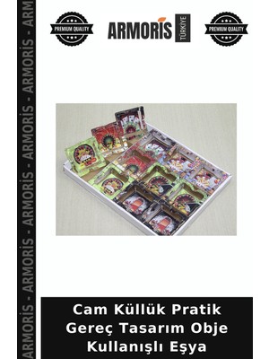 Armoris Cam Küllük Pratik Gereç Tasarım Obje Kullanışlı Eşya
