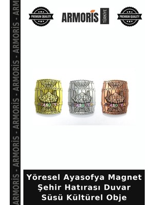 Armoris Yöresel Ayasofya Magnet Şehir Hatırası Duvar Süsü Kültürel Obje