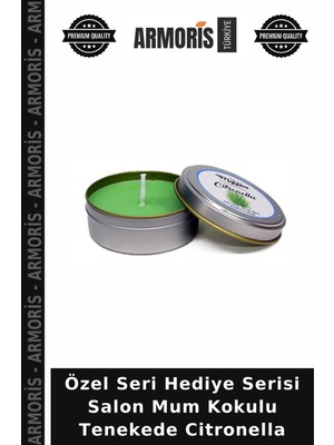 Armoris Özel Seri Hediye Serisi Salon Mum Kokulu Tenekede Citronella