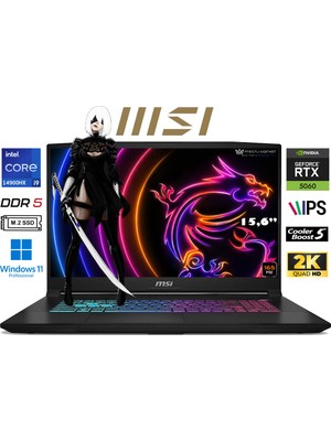 MSI Msı Katana 15 Hx B14WFK Intel Core I9 14900HX 8gb 512GB SSD RTX5060 450XTR W11 Pro 15.6"qhd 165Hz Taşınabilir Bilgisayar Prestij