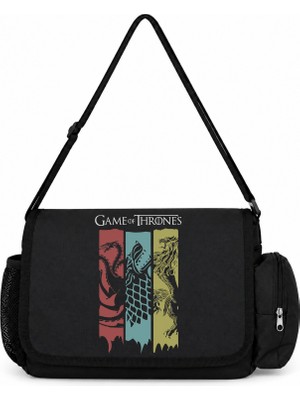 Sevbano Game Of Thrones Dizi Baskılı Okul, Spor, Ofis Çok Amaçlı Postacı Çantası