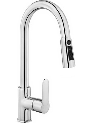 Eca Nita Çift Akışlı (Dual Flow) Spirallı Eviye Bataryası Krom 102118155