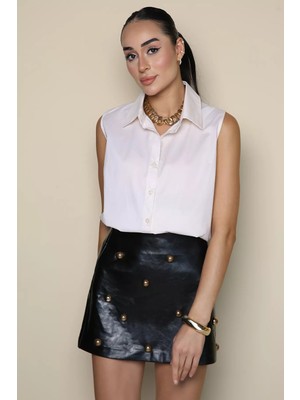 Gülseli Kadın Sıfır Kol Gömlek P-00022961