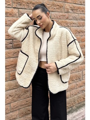 Gülseli Kadın Astarlı Peluş Mont P-00023227