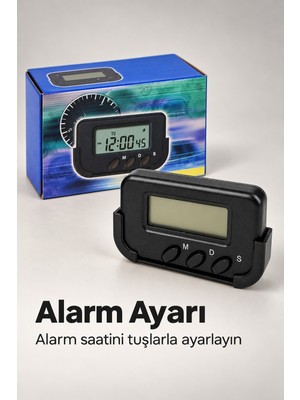 Mestore Alarm ve Kronometre Özellikli Araç Içi Dijital Saat