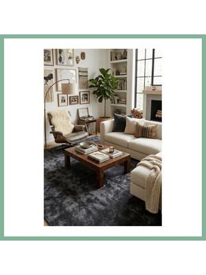 Bşk Virgo Youdayhomecollection Poly Peluş Halı Model Oturma Odası Halısı · Ebat: 80X80 BSK2026