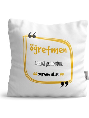 BK Gift Kişiye Özel Öğretmen Anlamı Dekoratif Yastık - 5