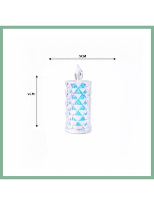 Bşk Virgo LED Mum Kristal Plastik Küçük Boy Pilli BSK2026