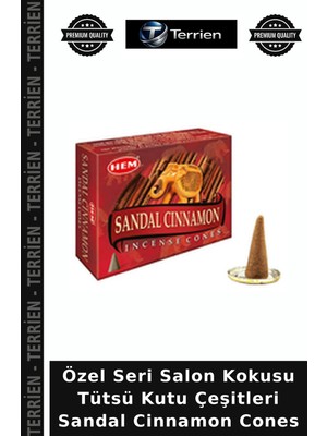 Terrien Özel Seri Salon Kokusu Tütsü Kutu Çeşitleri Sandal Cinnamon Cones