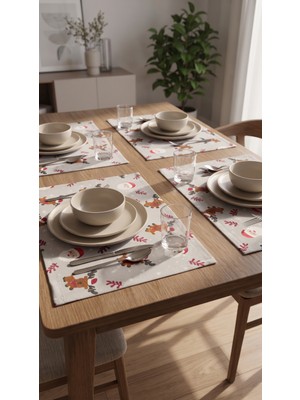 4'lü Duck Kumaş Amerikan Servis Seti 33X44 cm – Leke Tutmaz Suya Dayanıklı Dekoratif Supla
