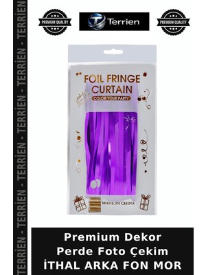 Terrien Premium Dekor Perde Foto Çekim Ithal Arka Fon Mor