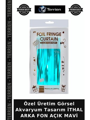 Terrien Özel Üretim Görsel Akvaryum Tasarım Ithal Arka Fon Açık Mavi