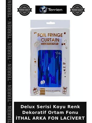 Terrien Delux Serisi Koyu Renk Dekoratif Ortam Fonu Ithal Arka Fon Lacivert