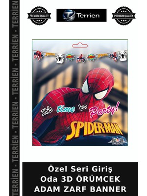 Terrien Özel Seri Giriş Oda 3D Örümcek Adam Zarf Banner