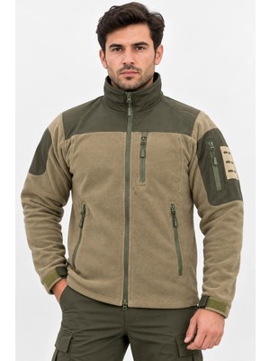 Özmert Askeri Malzeme Taktik Polar Mont Softshell Su Geçirmez Omuz Kısım Haki