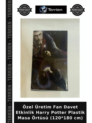 Terrien Özel Üretim Fan Davet Etkinlik Harry Potter Plastik Masa Örtüsü (120*180 Cm)
