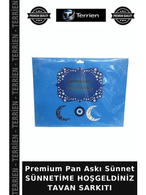Terrien Premium Pan Askı Sünnet Sünnetime Hoşgeldiniz Tavan Sarkıtı