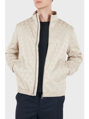Guess Allover Logolu Dik Yaka Suya Dayanıklı Mont M6YL24W2815 Erkek Mont M6YL24 W2815 Fnm9