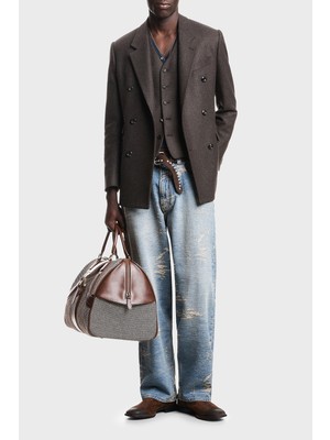 Emporio Armani Yün Karışımlı Kruvaze Blazer Ceket Erkek Ceket EM007439 TE23205 O6005