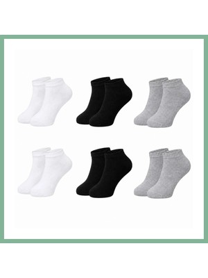Bşk Virgo Kadın Bambu Patik Çorap 6'lı Paket, Siyah Beyaz Gri, Nefes Alan Nem Emici Yumuşak Günlük Spor Bilek Çorabı · Beden: 36-40 · Renk: Beyaz 6 Lı BSK2026
