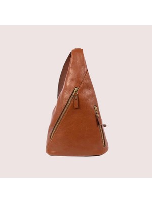 Ellize Hakiki Deri Taba Sling Bag - Ergonomik Tek Omuz Göğüs ve Sırt Çantası