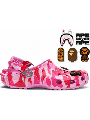 Crocs Classic Clog A Bathing Ape Abc Camo Pink