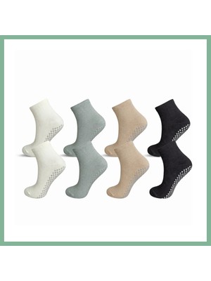Bşk Virgo Kaymaz Tabanlı Yoga Pilates 8'li Çorap, Silikon Tabanlı Esnek Bilekli Nefes Alan Ev ve Spor Çorabı · Beden: 36-40 · Renk: Çok Renkli 8 Li BSK2026