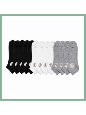 Bşk Virgo Unisex Dikişsiz Kısa Konç 12'li Patik Çorap, %85 Pamuklu Geri Dönüştürülmüş Iplik, Parfümlü, Siyah Beyaz Gri, Yumuşak Nefes Alan Günlük Spor Çorabı · Beden: 36-40 · Renk: Çok Renkli BSK2026